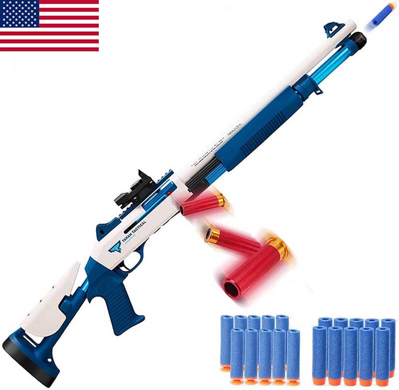 UDL XM1014 Shell Ejecting Foam Dart Blaster Toy - 12 Dart Capacity, Pump Action - Outdoor Nerf Battle Games, Backyard Target Practice (US Stock)