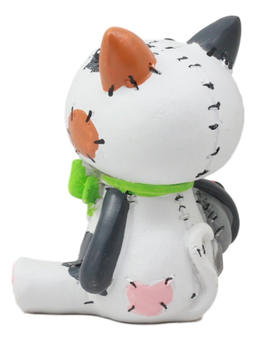 Ebros Furry Bones Stitched Doll Calico Cat Skeleton Figurine 3