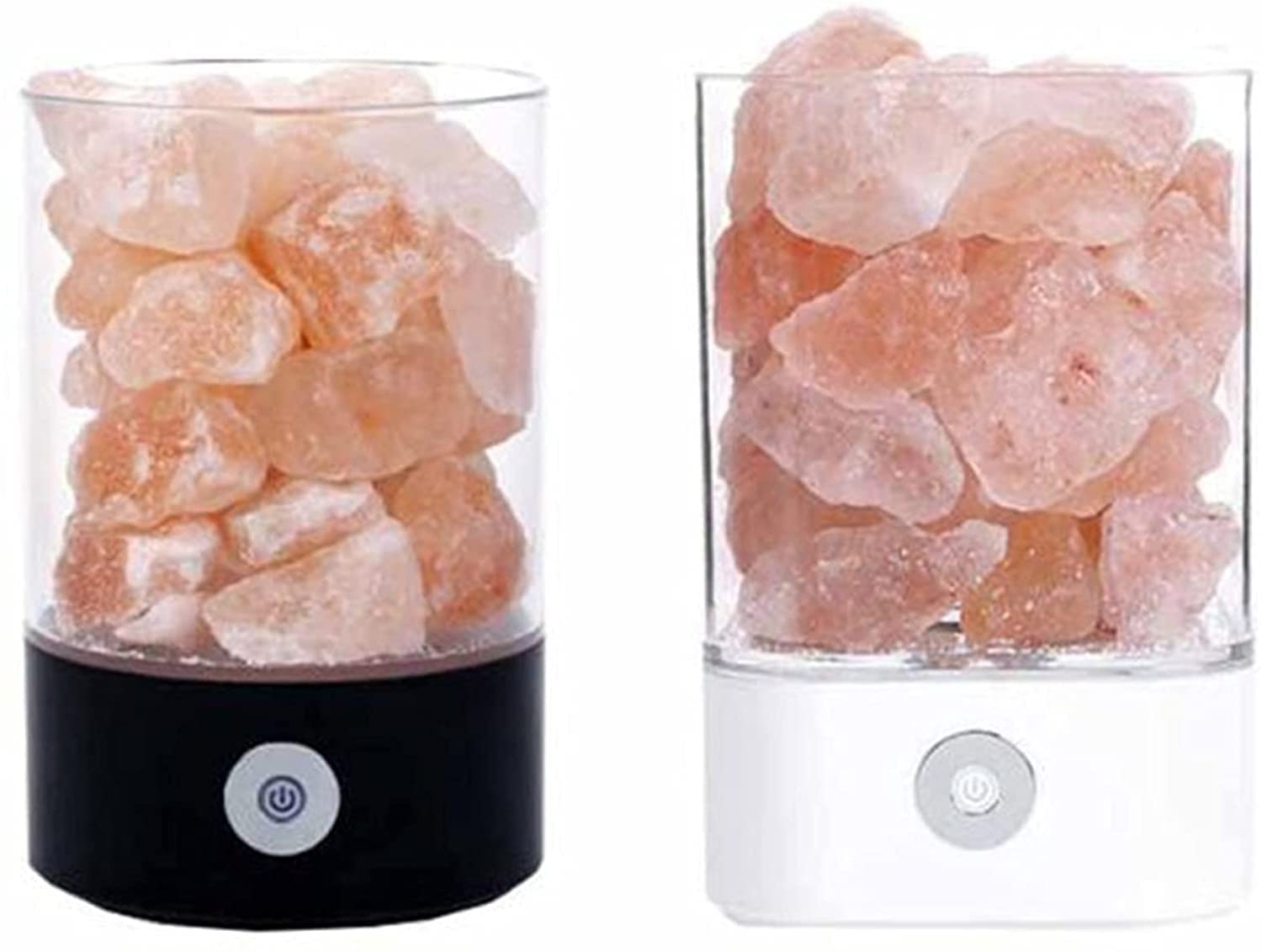 Himalayan Salt Lamp with USB - Natural Crystal Night Light for Bedroom, Living Room, Desk | Portable Relaxing Mood Light for Yoga, Meditation & Home Decor