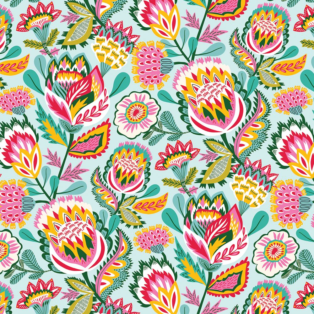 Kirsten Katz Fantasy Flowers Greeting Card - Elegant Floral Design for Birthdays, Anniversaries & Special Occasions