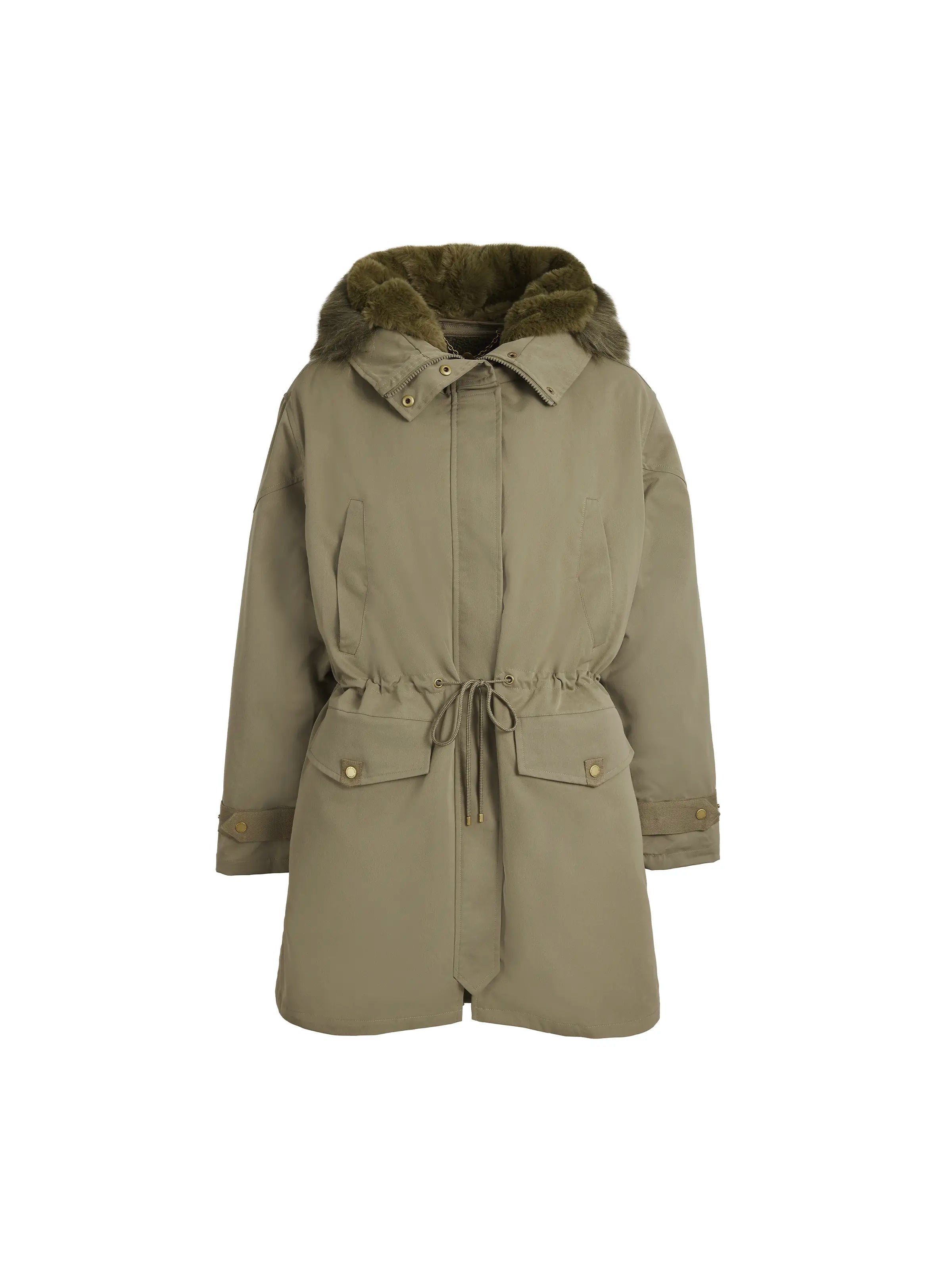 Libby Parka Jacket for Women - Olive Green Waterproof Winter Coat - Perfect for Outdoor Adventures & Cold Weather