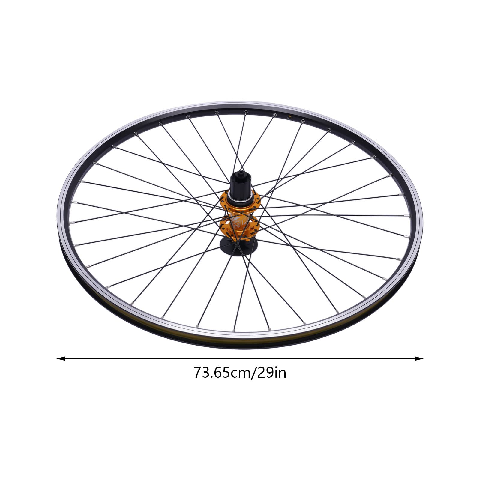 **29 Inch Mountain Bike Wheelset - Aluminum Alloy Rim, Disc Brake MTB Wheels - Quick Release Front & Rear Wheels - 6-Hole Disc Compatible with 7-12 Speed Cassette - Gold Wheels - Perfect for Trail Riding, Commuting & Off-Road Adventures**