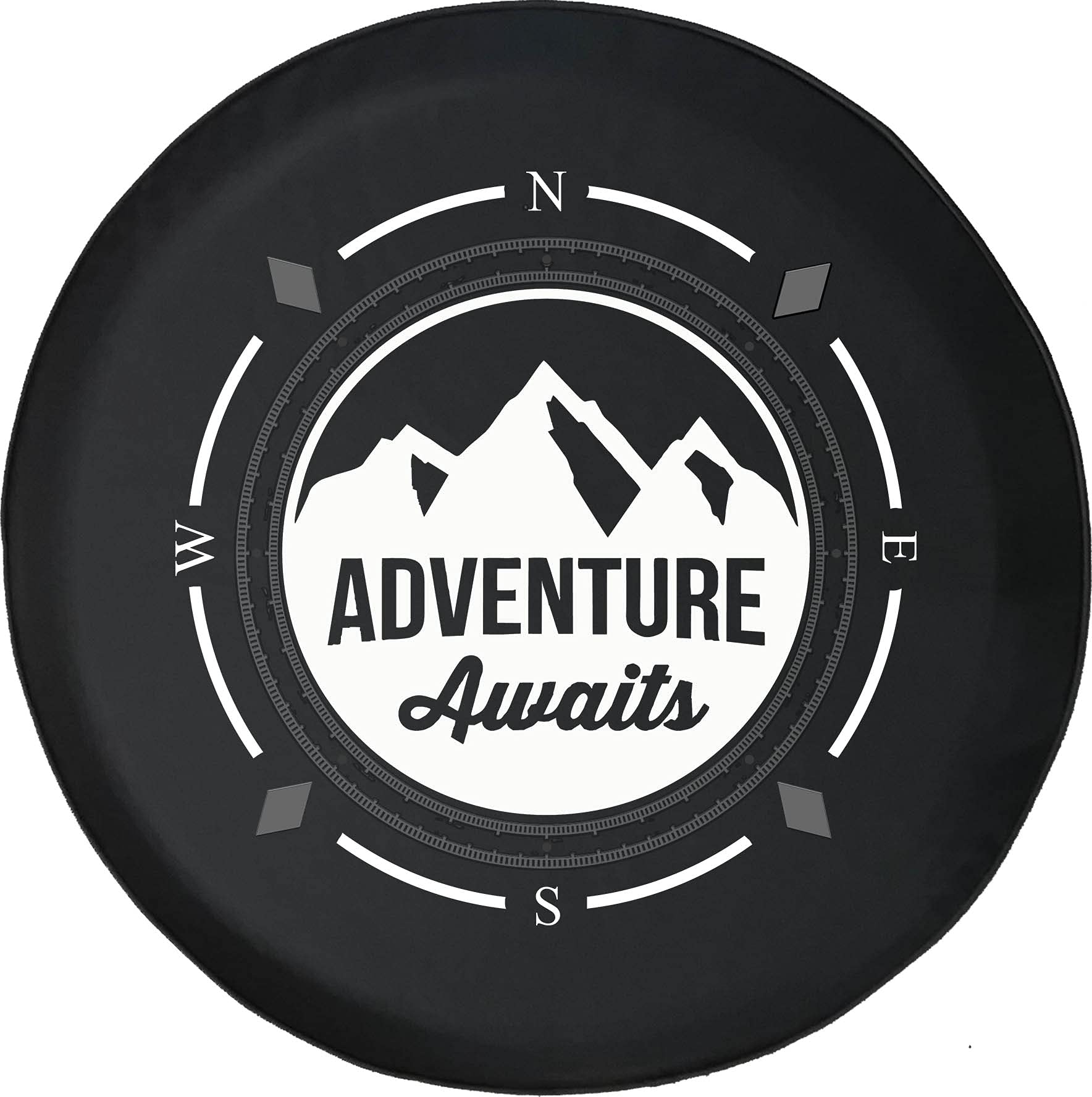 Premium American Unlimited Spare Tire Cover with Compass Design - Universal Fit for SUVs, Trailers, RVs & Most Vehicles | Durable Adventure-Ready Wheel Protector for Off-Road Travel & Camping Trips