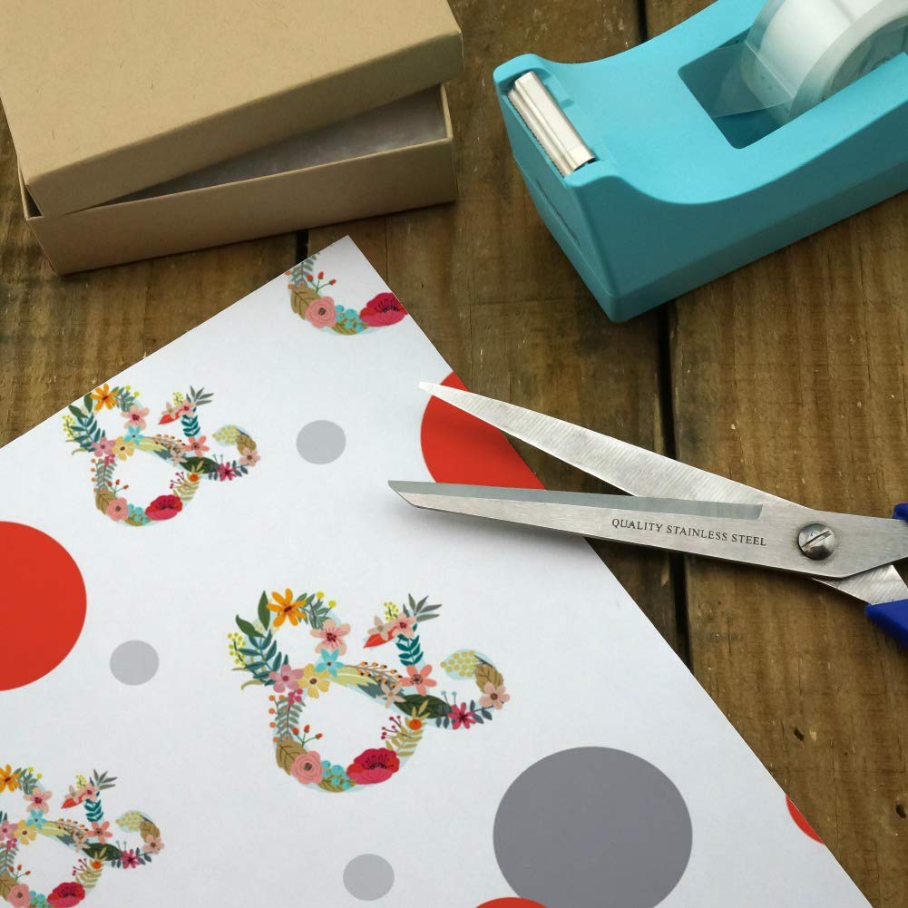 GRAPHICS & MORE Ampersand & Floral Gift Wrap Paper Roll - Premium Wrapping Paper for Birthdays, Weddings & Special Occasions