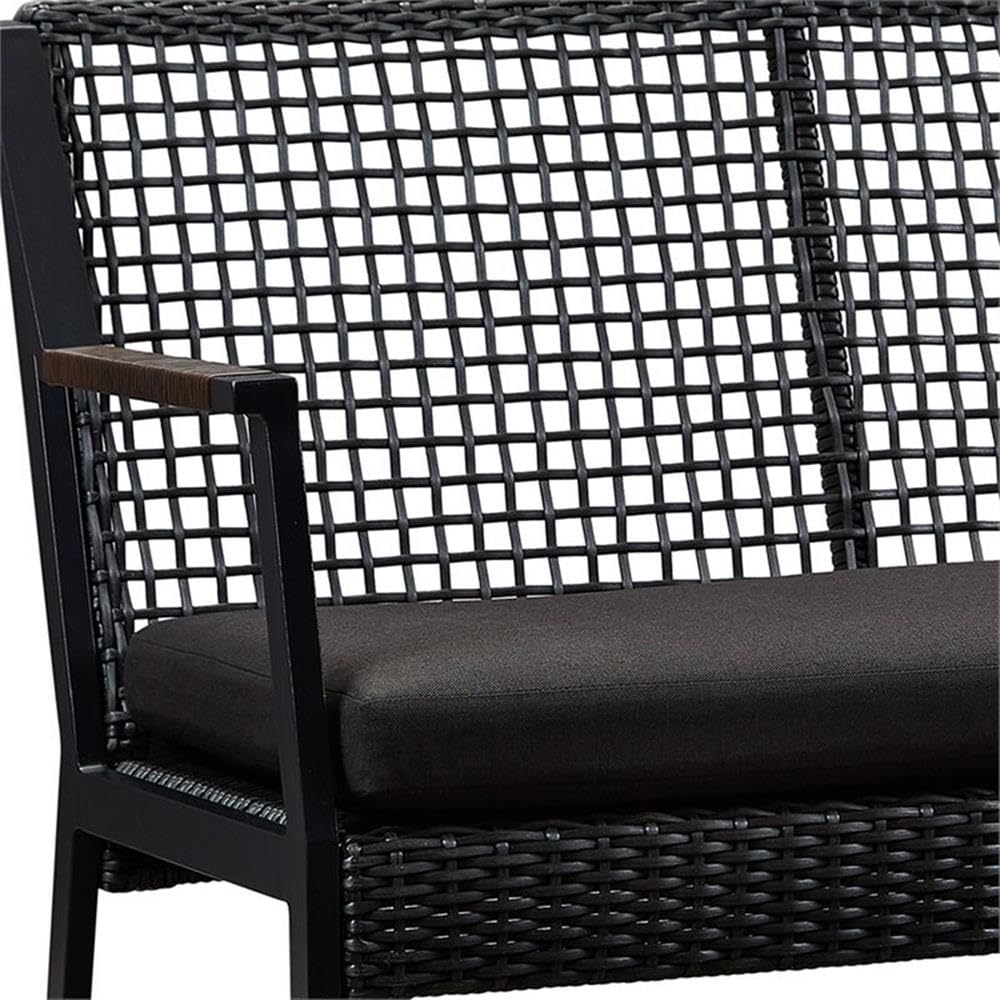2-Piece Outdoor Patio Set with Propane Fire Pit Table & Aluminum Loveseat - Perfect for Backyard, Garden, and Deck Relaxation