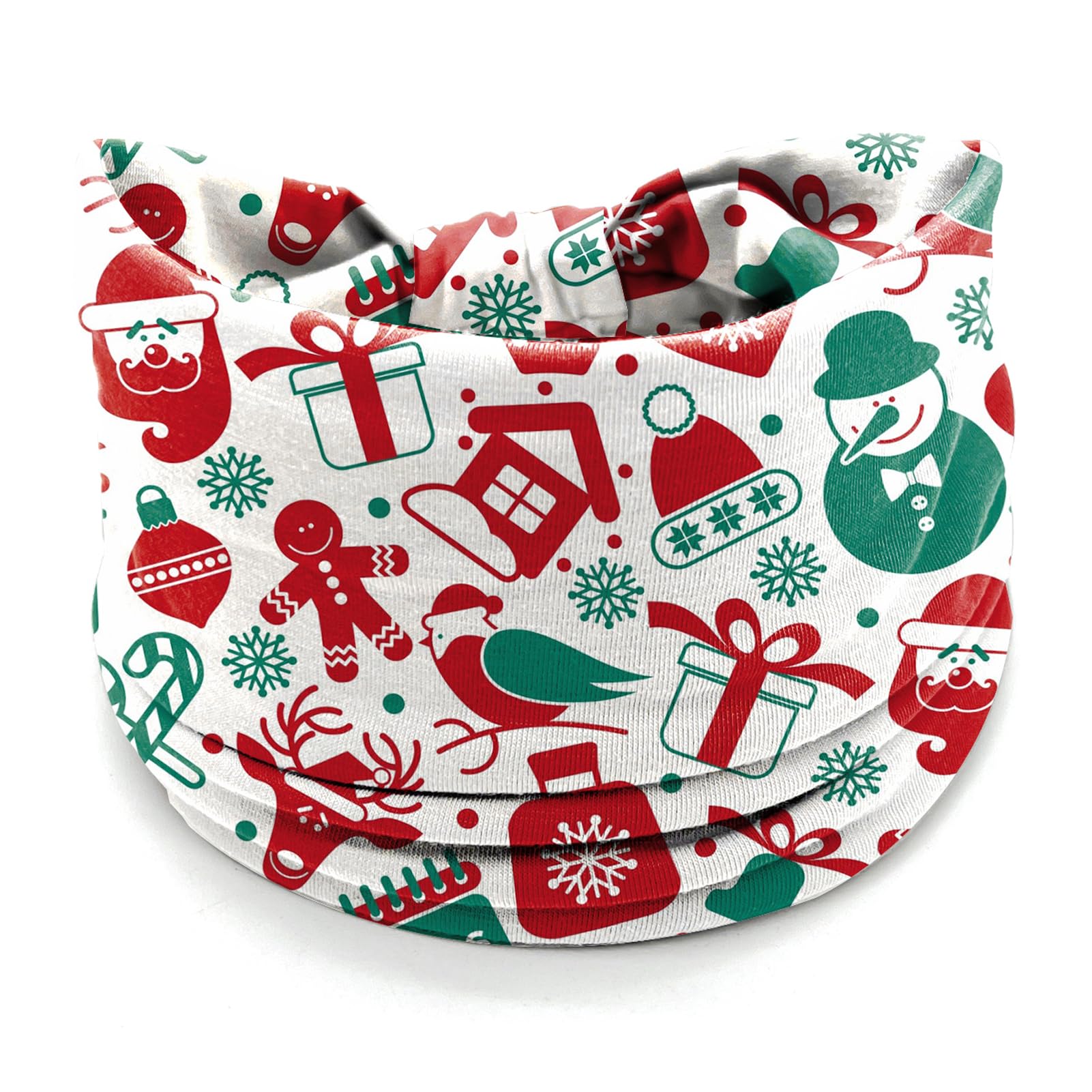 4Pcs Christmas Headbands for Women - Snowflake Santa Snowman Xmas Tree Holiday Hair Bands, Festive Gift Hair Accessories for Christmas Party, Family Reunion & Holiday Photos (HOHO)