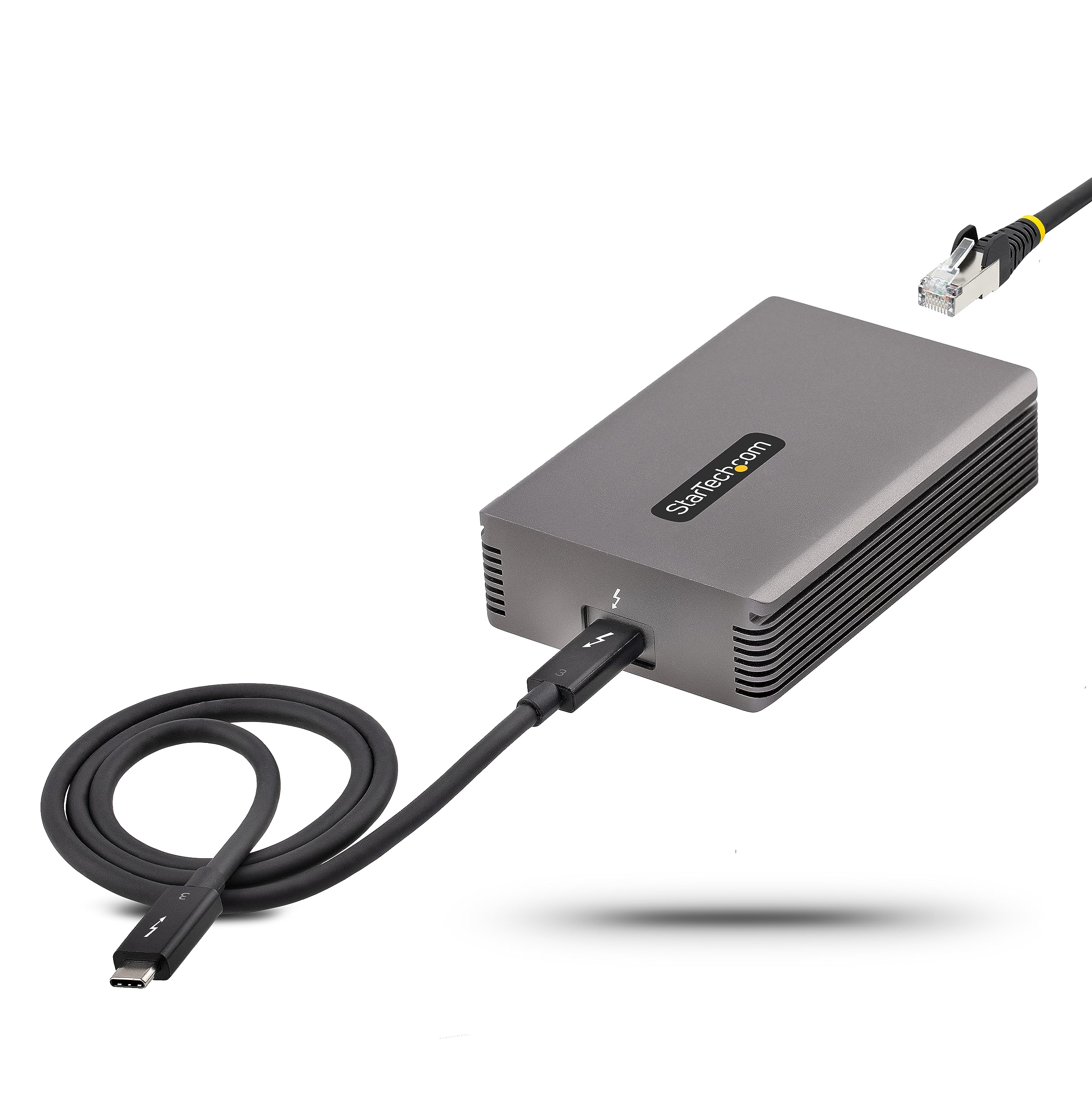 StarTech.com Thunderbolt 3 to Ethernet Adapter - 10GbE Multi-Gigabit RJ45 Network Converter with TB3-Certified Cable (10GBASE-T/5-2.5GBASE-T) for Windows & Mac - Perfect for High-Speed Data Transfer, Gaming, and Video Editing