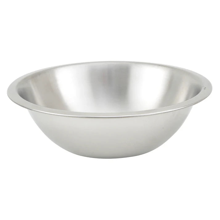 Winco MXHV 300 3 Quart Heavy Duty Stainless Steel Mixing Bowl - Deep Commercial Grade for Baking, Cooking & Food Prep