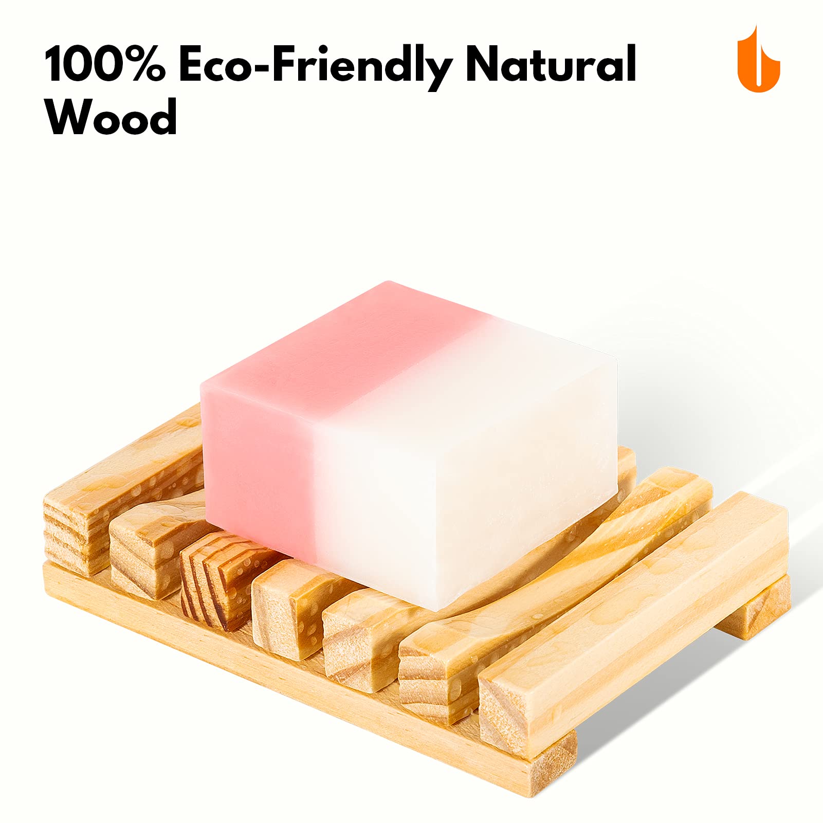 Eco-Friendly Natural Wooden Soap Dish Holder - Biodegradable Bathroom Soap Tray, Plastic-Free & Zero Waste - Perfect for Sustainable Living, Spa & Home Decor