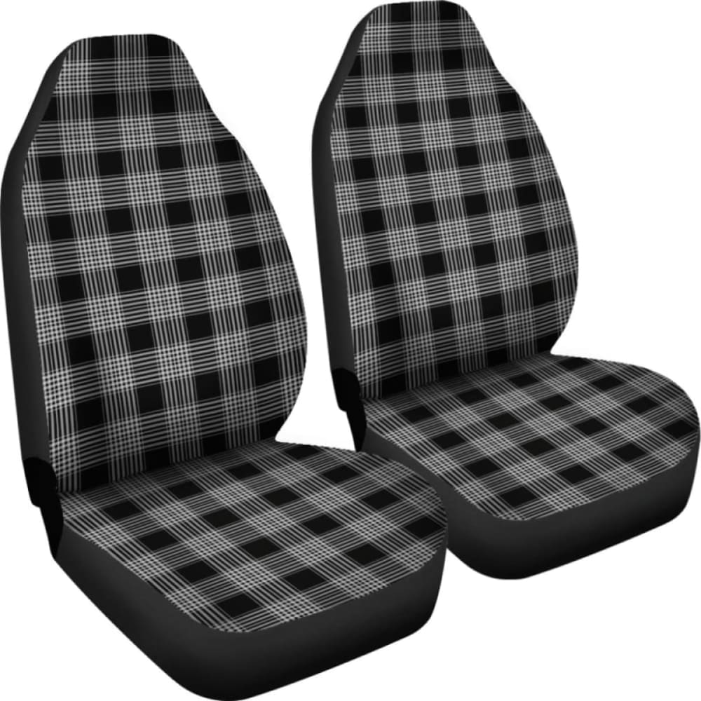 Black and White Plaid Car Seat Covers - Universal Fit for Cars, Trucks & SUVs - Premium Auto Interior Upgrade for Style & Protection (Perfect for Daily Commute, Road Trips & Car Makeovers)