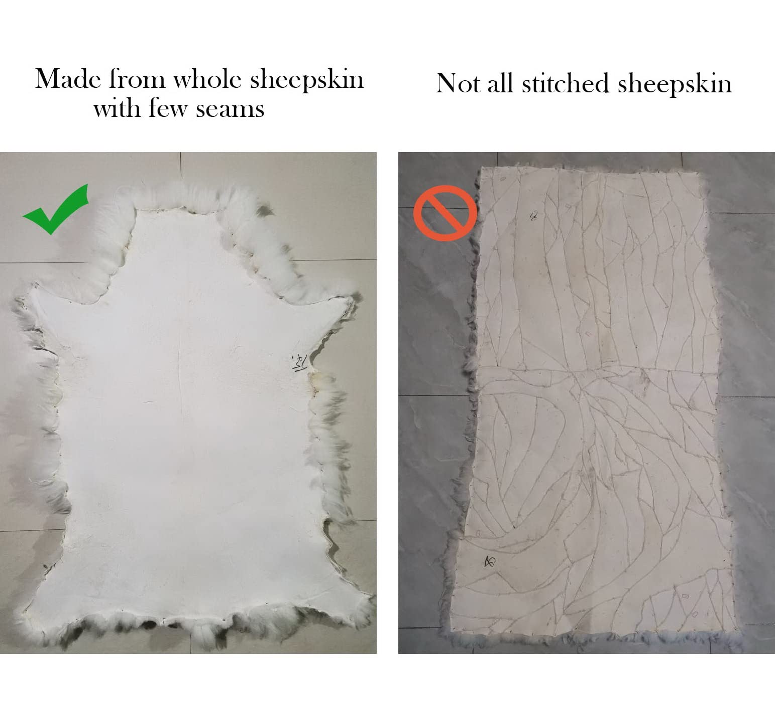 Genuine Sheepskin Car Seat Covers - Luxury Long Wool Fur Front Seat Covers Set for Winter, Universal Fit (White/Grey) | Warm & Comfortable for Cold Weather Driving, Road Trips, and Daily Commute