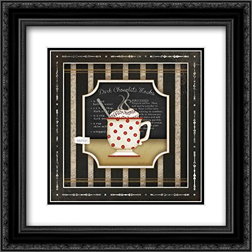 15x15 Black Ornate Framed Double Matted Museum Art Print - Kitchen Cuisine Coffee III by Jennifer Pugh | Perfect for Kitchen Decor, Coffee Shop Wall Art & Home Décor