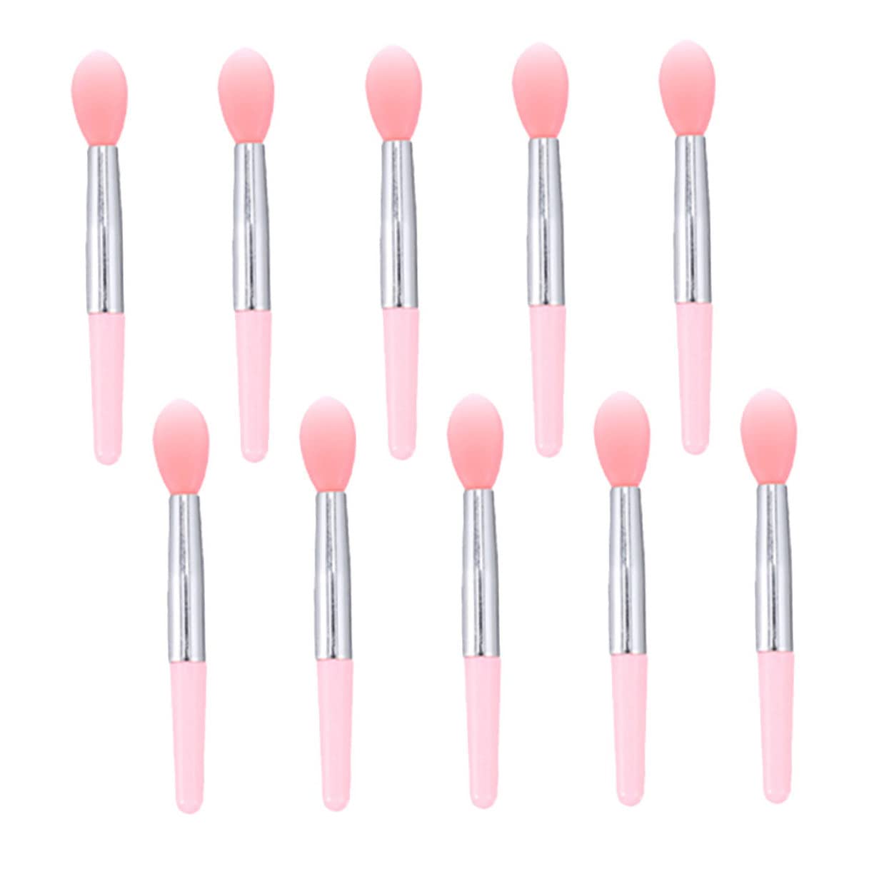 FOMIYES 10pcs Mini Silicone Lip Brush Set - Lipstick & Lip Gloss Applicator, Lip Balm Brush, Makeup Tools for Precise Application - Perfect for Travel, Home & Professional Makeup Kits