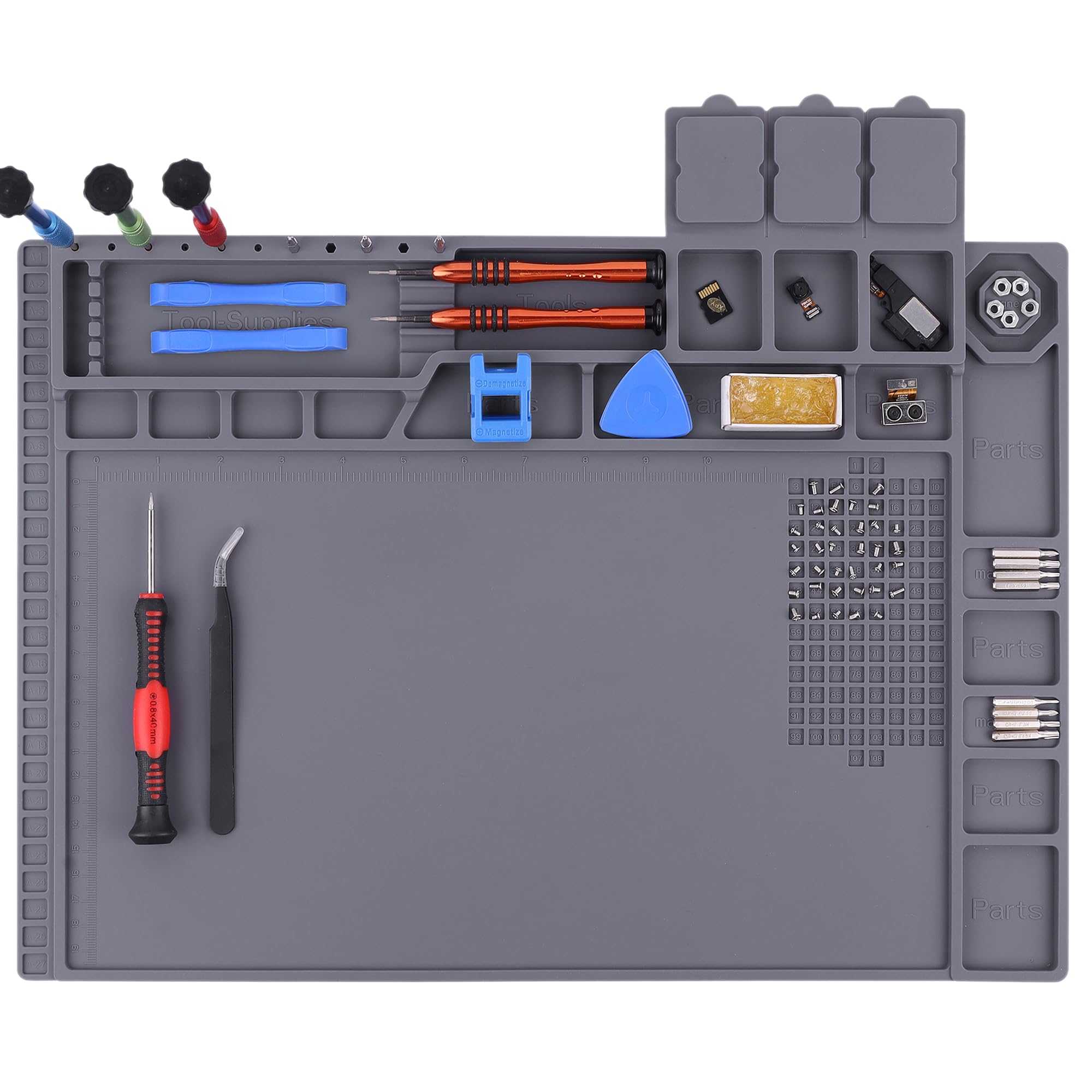 High-Temperature Resistant 932°F Magnetic Soldering Mat - 17.3