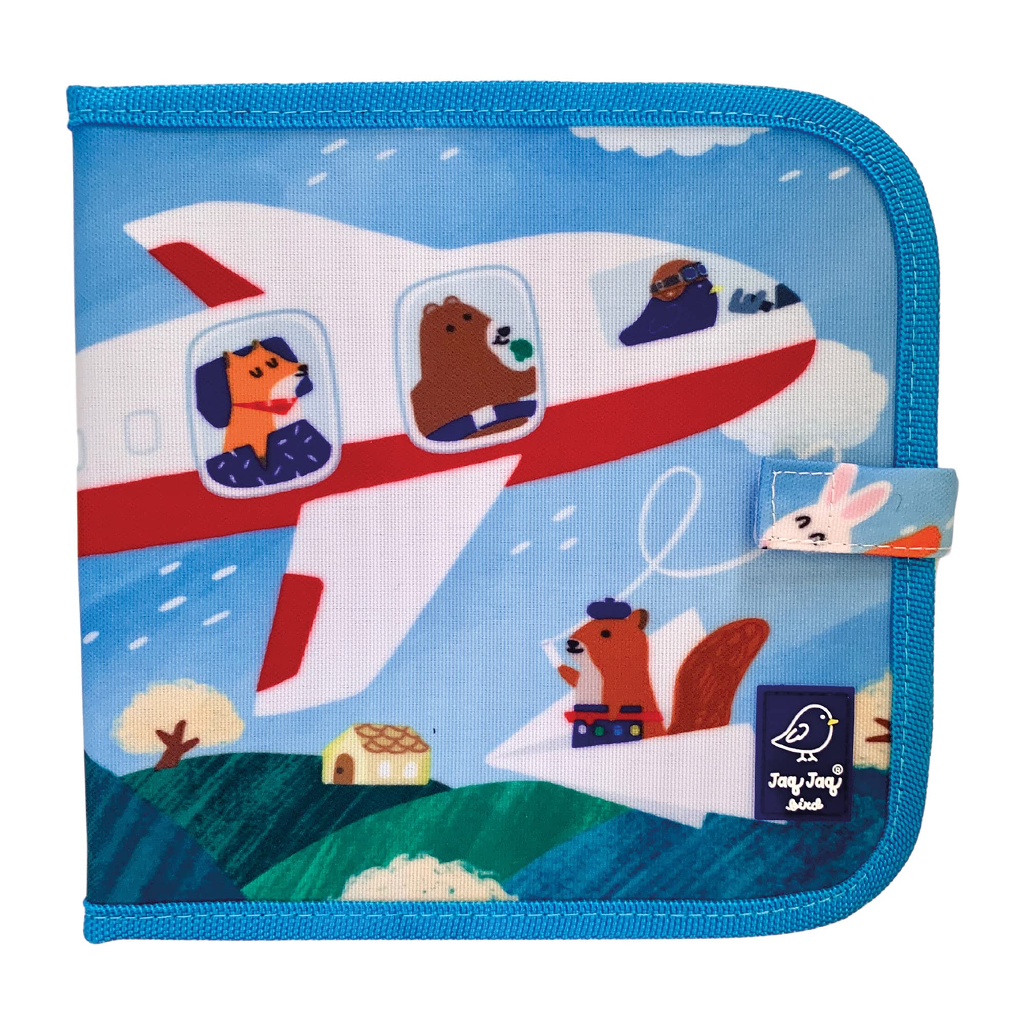 JJB & Friends Airplanes Doodle It and Go Activity Book - Reusable Chalk Board Drawing Book for Kids | Mess-Free Creative Play | Includes Dust-Free Chalk & Eraser | Perfect for Travel, Restaurants & Home Learning Activities