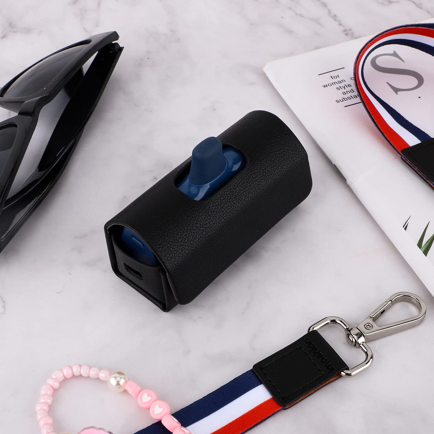 LinkPod Bag for iWALK - Stylish Charger Storage Case Compatible with iWALK Portable Charger 3350/4500/4800mAh - Phone Accessory for LinkPod (Black) | Perfect for Travel, Work & Daily Commute