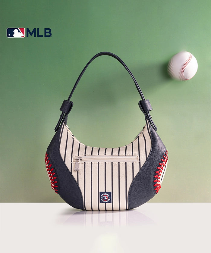 MLB New York Yankees Hobo Bag for Women - Stylish Crossbody Shoulder Purse - Perfect for Baseball Games, Travel & Everyday Use