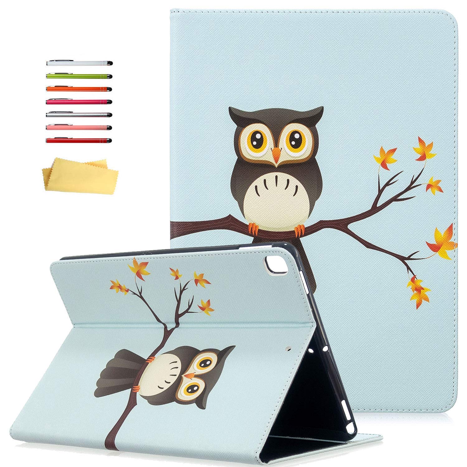 Premium PU Leather iPad Case with Card Pocket - Compatible with iPad 10.2 (9th/8th/7th Gen 2021/2020/2019), iPad Air 3 10.5