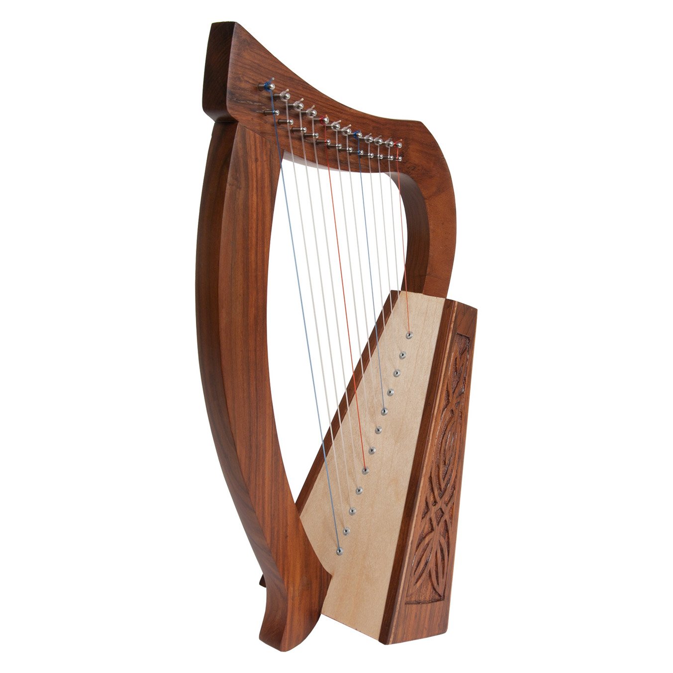 Roosebeck Baby Harp 12-String Knotwork - Compact Celtic Harp for Beginners & Kids | Perfect for Home Practice, Music Lessons & Celtic Performances