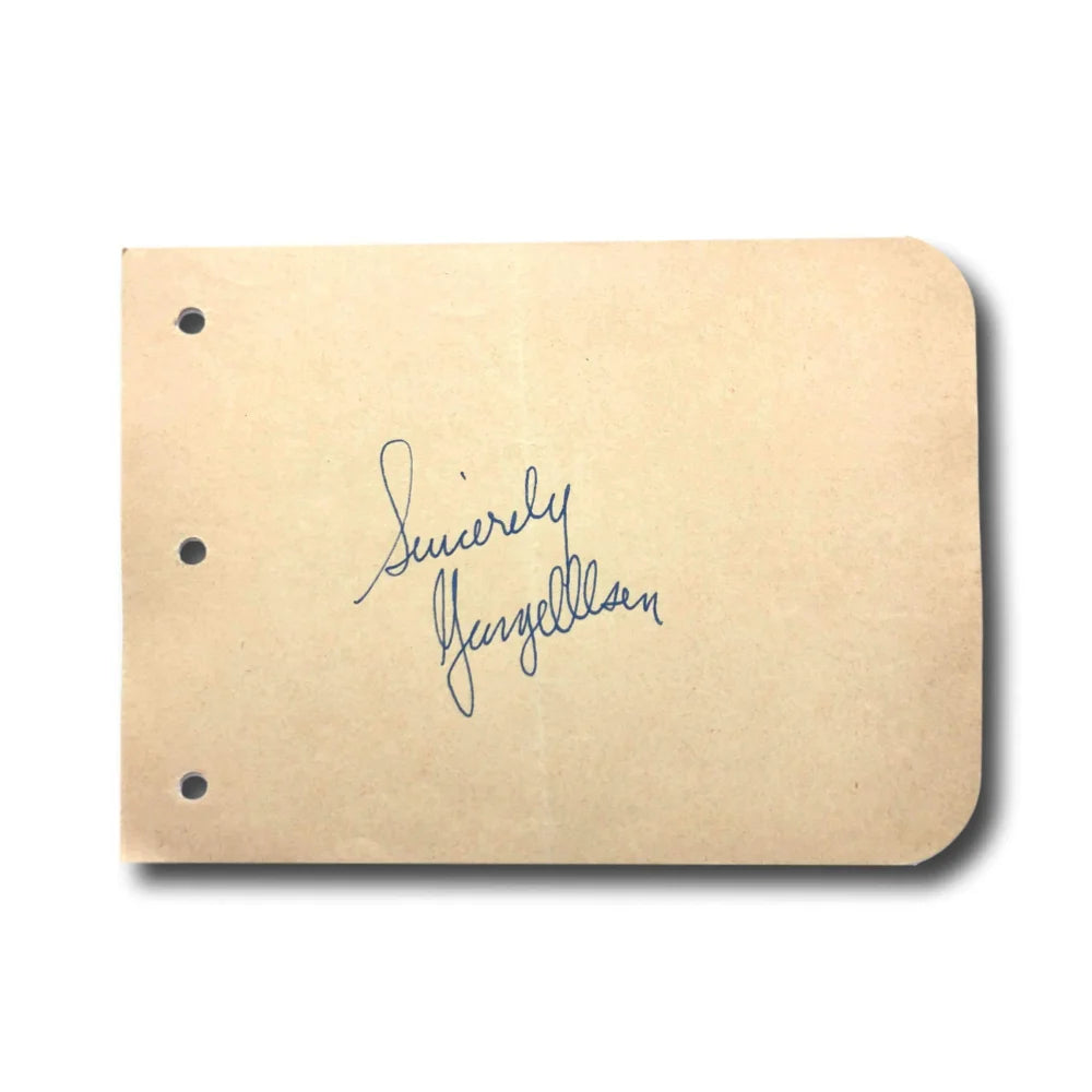 George Olsen Hand Signed Album Page Cut - JSA COA Authentic Big Band Drummer Autograph - Perfect for Music Memorabilia Collectors & Vintage Jazz Fans