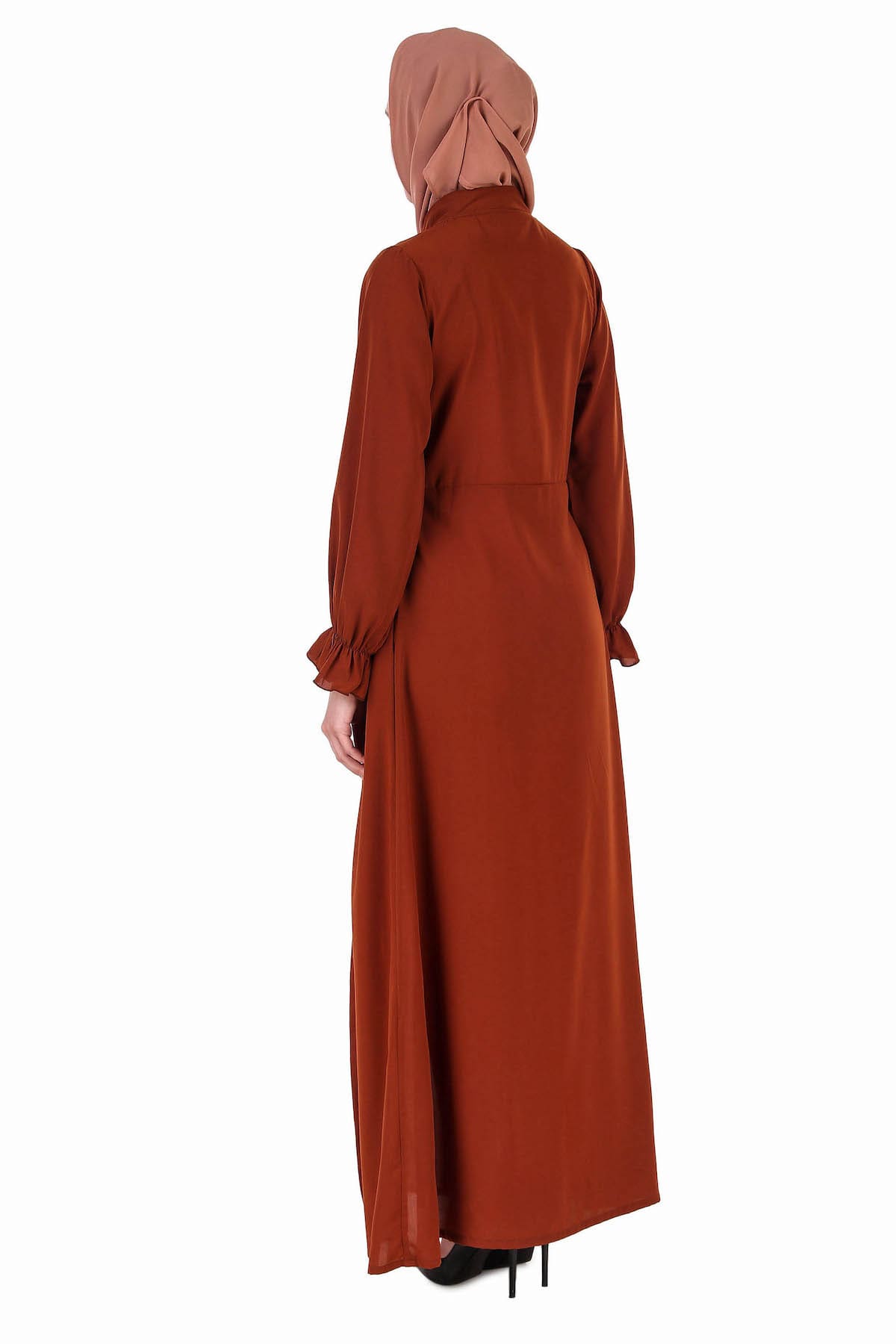 Elegant Dual-Tone Long Shrug Abaya for Women - Modest Islamic Fashion Cover-Up for Prayer, Mosque, and Special Occasions