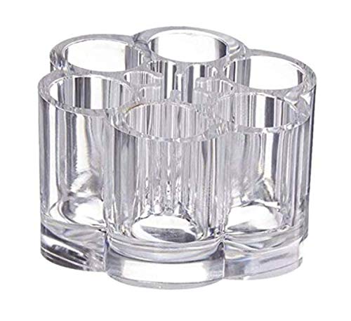 Acrylic Lipstick & Makeup Organizer - 7-Slot Brush Holder for Nail Polish, Essential Oils, Eyeshadow & Pens | Perfect for Vanity, Bathroom & Travel Makeup Storage