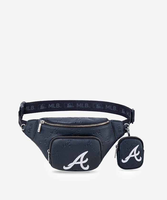 MLB Leather Sport Fanny Pack for Men & Women - Adjustable Waist Bag for Running, Hiking, Travel - Stylish & Durable Crossbody Belt Bag