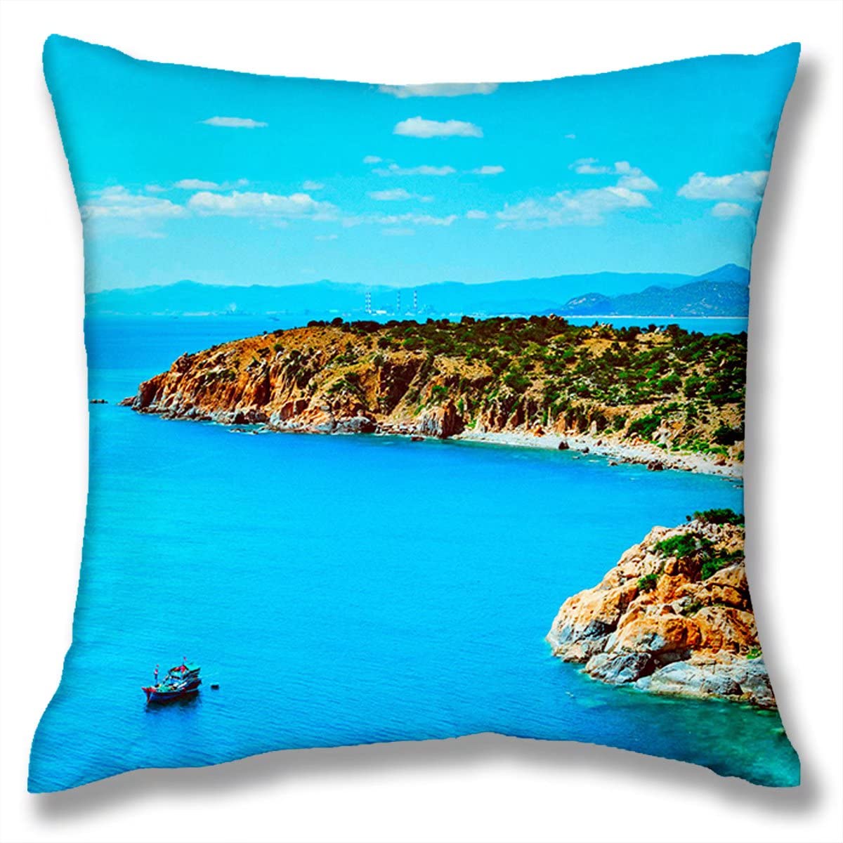 Vietnam Pillow Cover Case - Soft Cushion Covers for Sofa, Bed, Chair & Car - Home Decor Gift - Perfect for Living Room, Bedroom & Travel