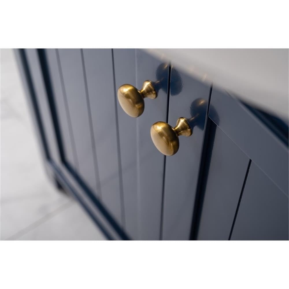 Design Element S05-30-BLU 30-Inch Blue Bathroom Vanity with Soft-Close Doors - Perfect for Modern Bathrooms, Small Spaces & Home Renovations