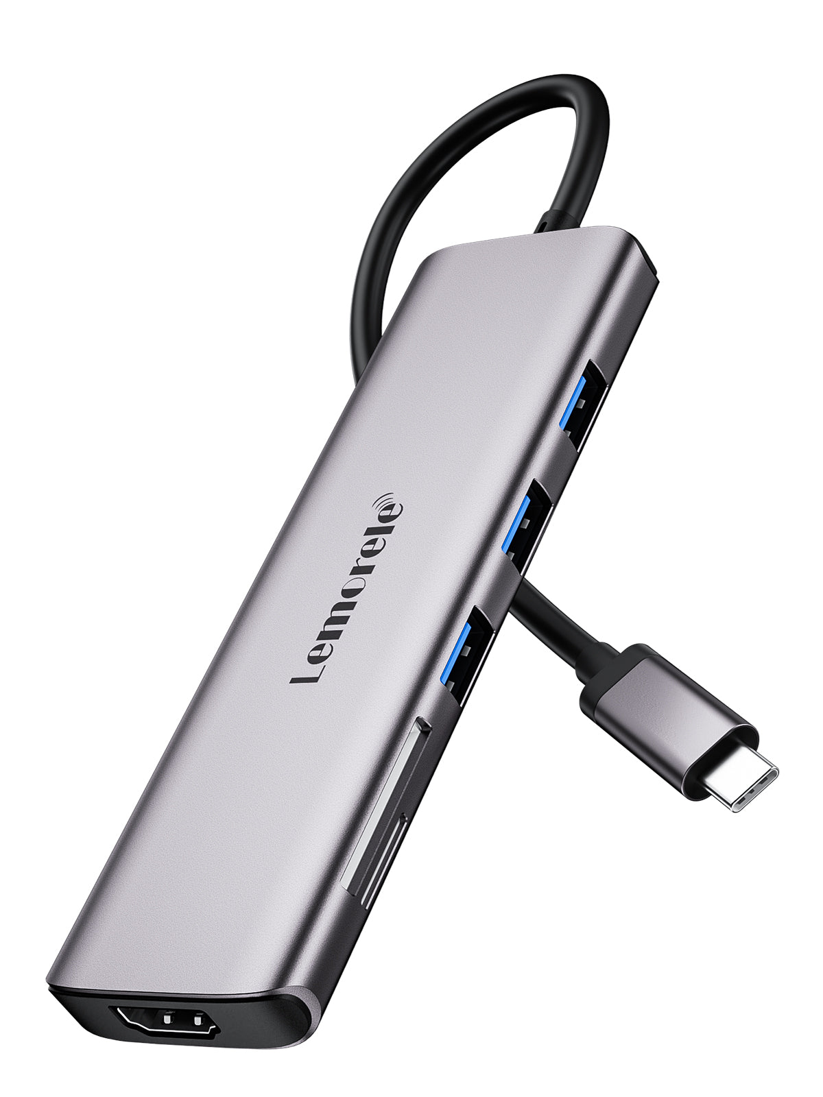 LEMORELE™ TC38 8-in-1 USB C Hub Multiport Adapter with 4K HDMI, USB 3.0, SD/TF Card Reader, PD Charging - Perfect for MacBook Pro/Air, iPad Pro, Chromebook & More