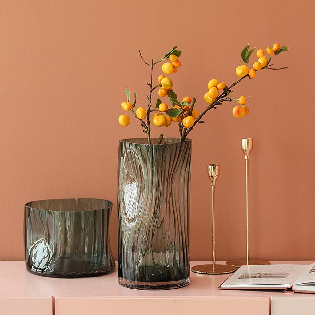 Elegant Transparent Glass Flower Vase for Home Decor - Perfect for Dining Table, Tea Table & Living Room Arrangements | Creative Water Bouquet Bottle for Fresh Flowers & Centerpieces
