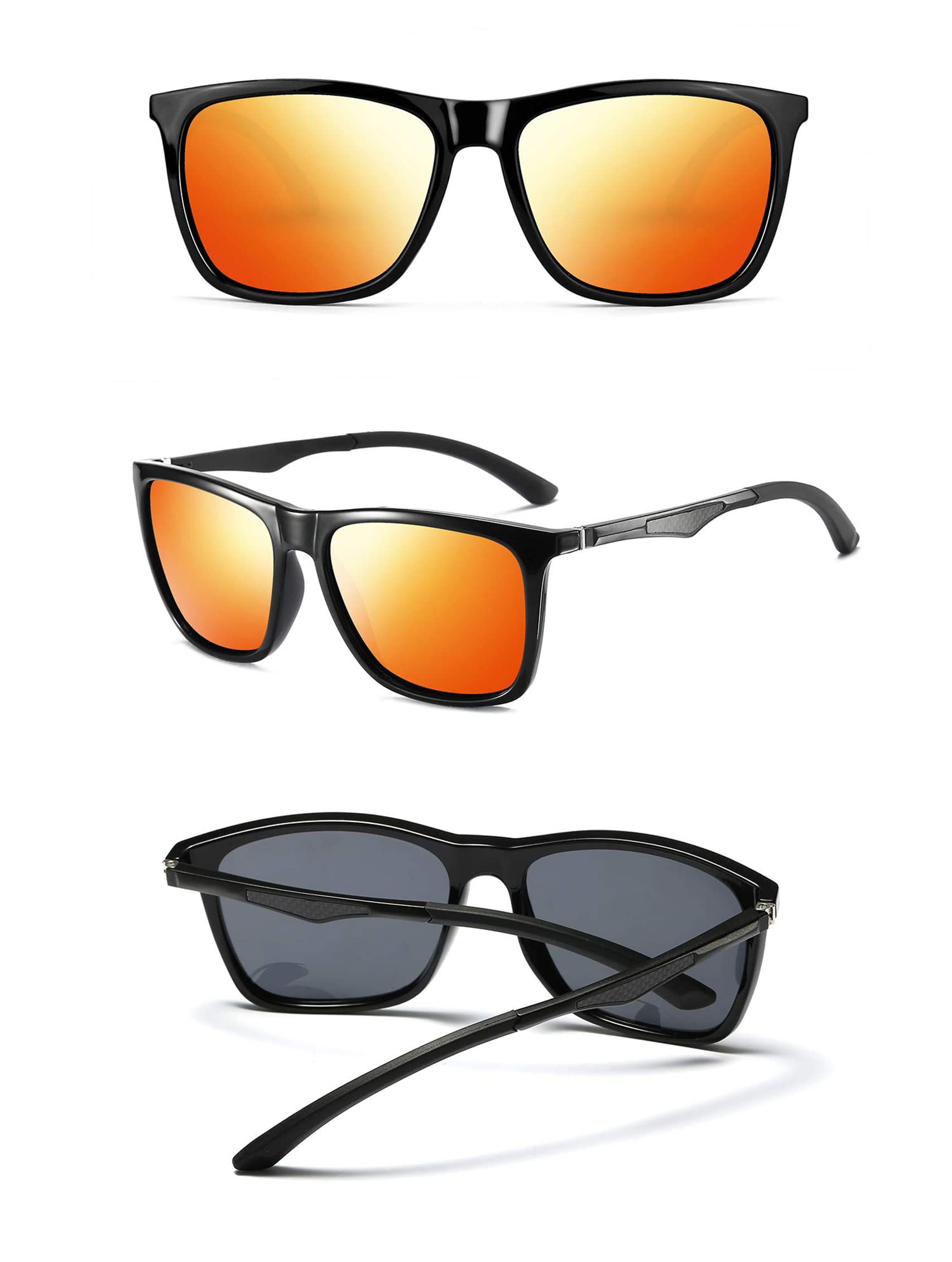 **Polarized Sunglasses for Men & Women – Lightweight Aluminum Frame, UV Protection, Rectangular Driving Sunglasses – Perfect for Outdoor Sports, Driving, and Beach Activities**