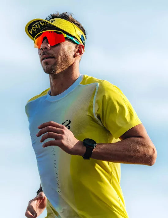 Compressport Unisex Ultralight Visor - Dress Blues/Green Sheen | Running, Cycling & Outdoor Sports Sun Protection