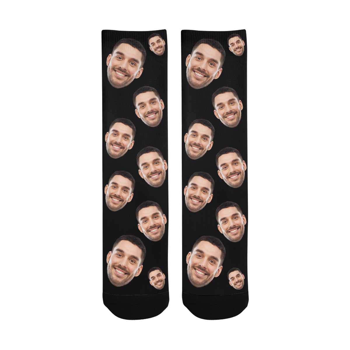 Custom Photo Socks - Personalized Funny Face Print Crew Socks for Men & Women | Soft Cotton Casual Socks | Unique Gift for Birthday, Anniversary & Couples | Great for Gifts, Parties & Everyday Wear