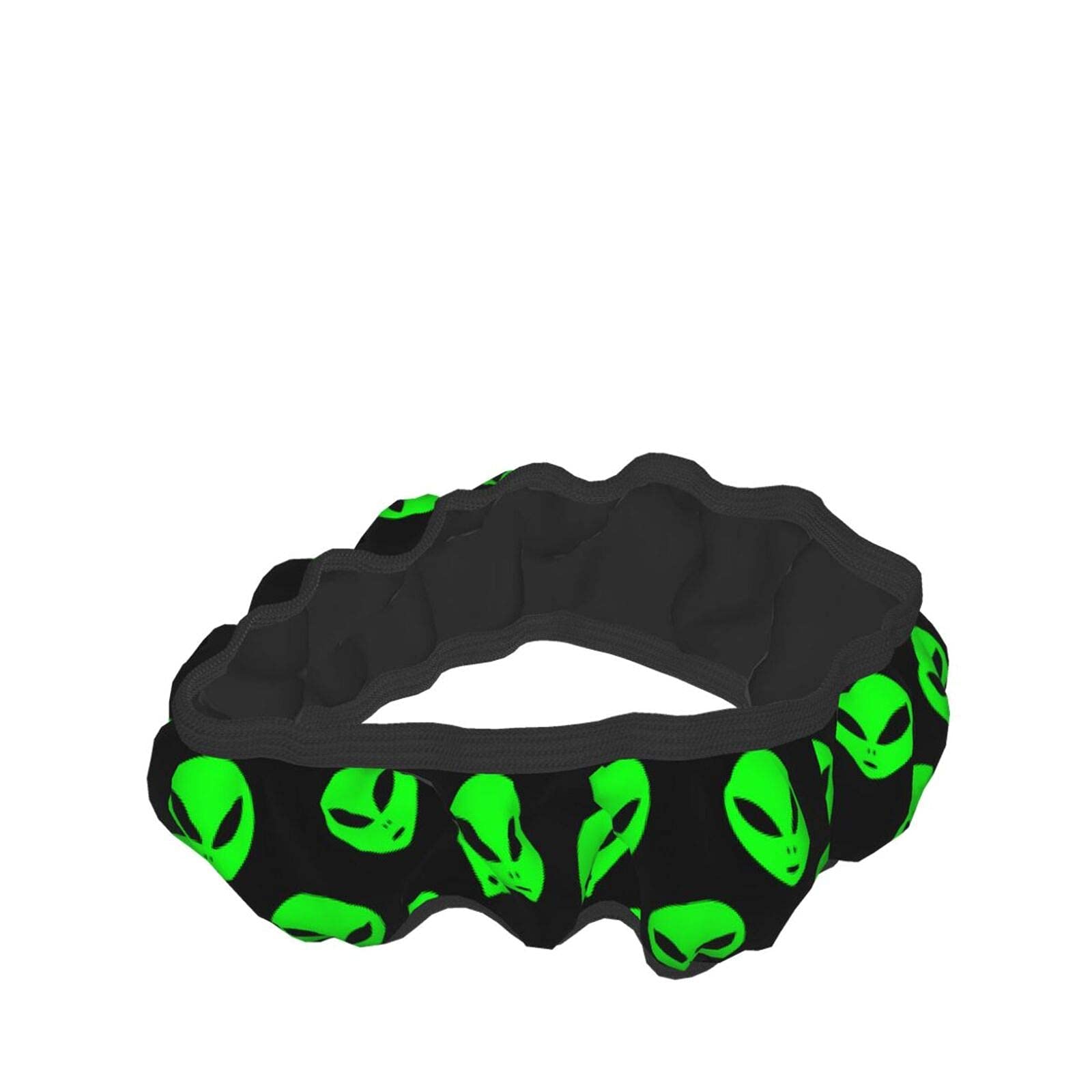 Non-Slip Green Aliens Face Universal Neoprene Steering Wheel Cover - Durable Car Accessory for Safe Driving & Unique Style (Perfect for Cars, Trucks, SUVs - Fun Gift for Alien Fans)