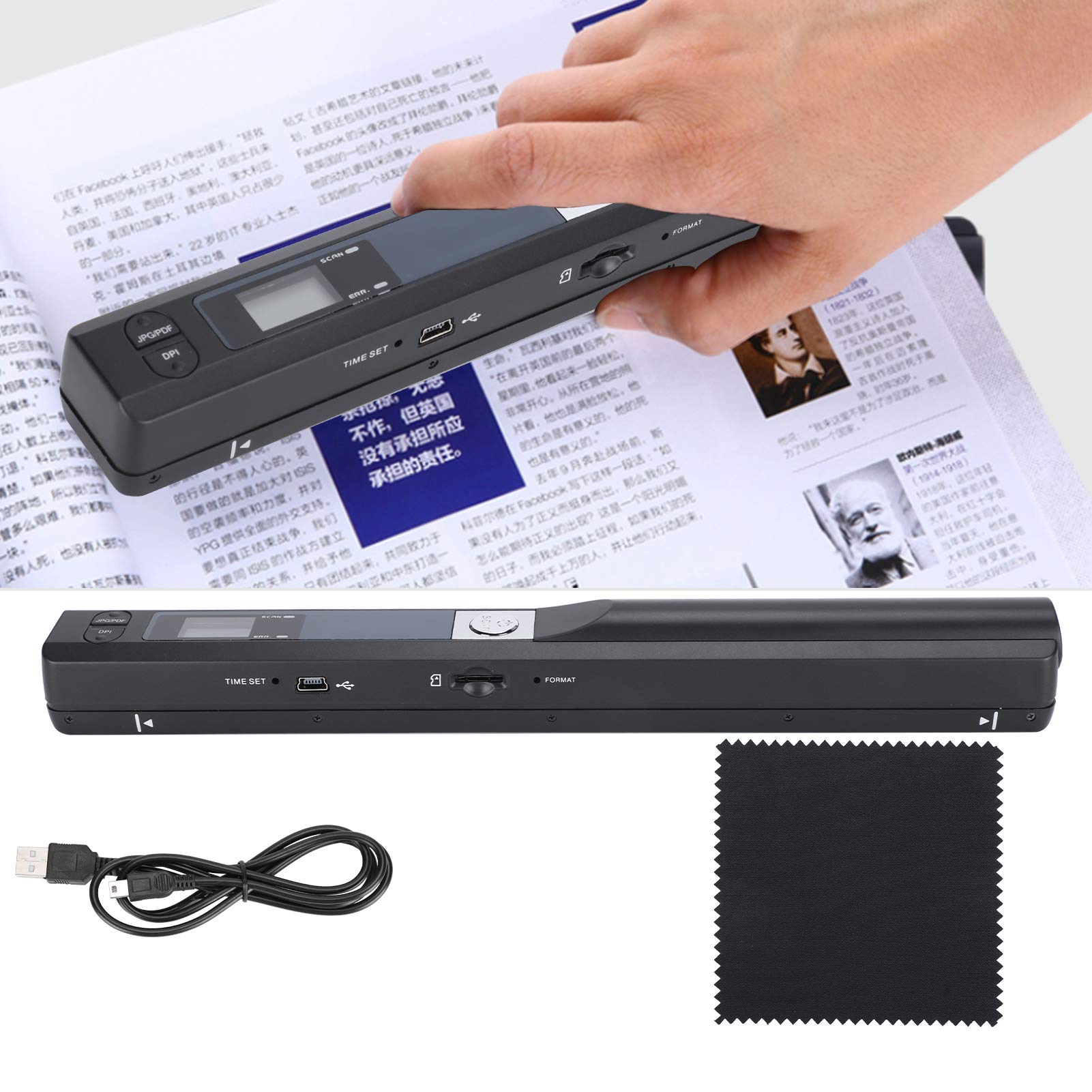 Portable Handheld Document Scanner - High-Speed Business & Receipt Scanner for Books, Photos & Pictures | Perfect for Office, Travel & Home Organization