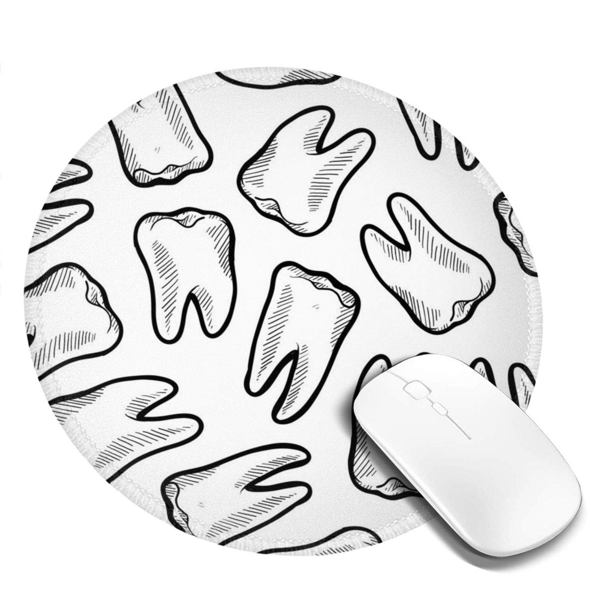 Non-Slip Round Gaming Mouse Pad for PC, Laptop & Consoles - 7.87