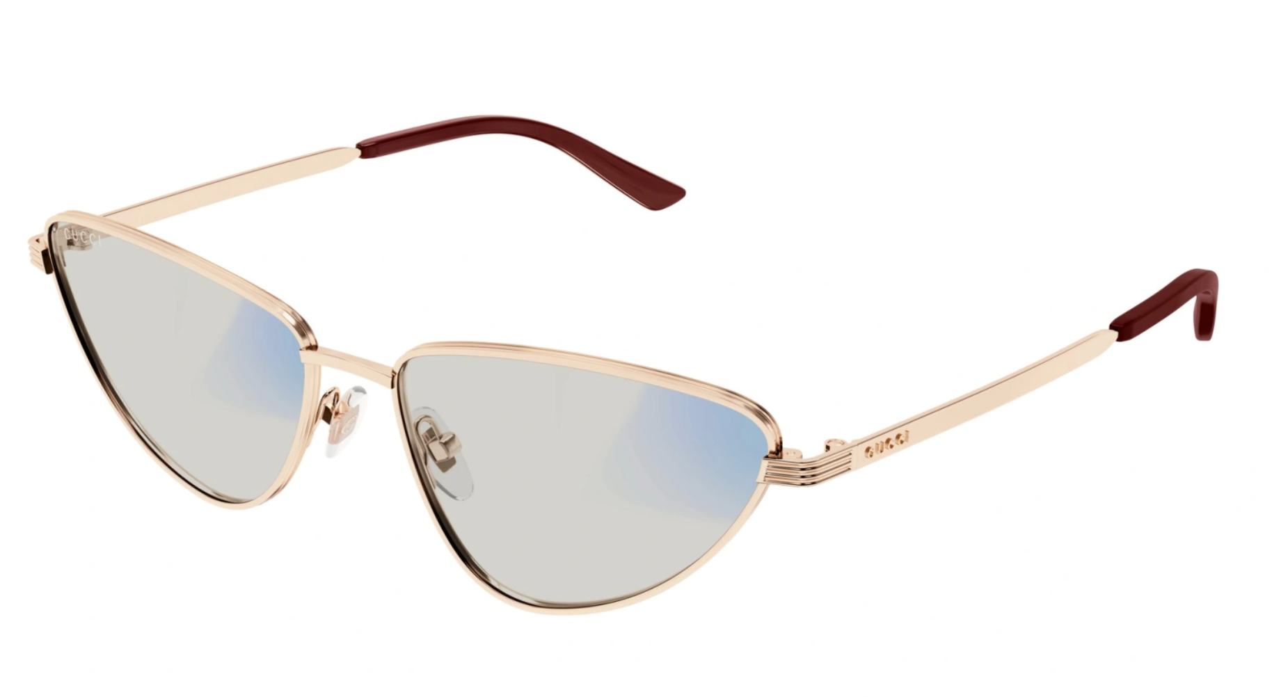 Gucci GG1879S Gold Photochromic Metal Cat Eye Sunglasses for Women - UV Protection, Fashionable & Stylish for Outdoor, Beach, and Driving