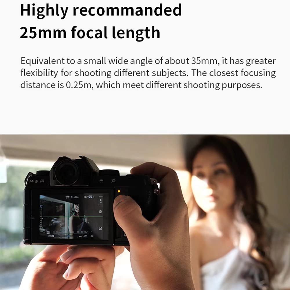 7artisans 25mm F0.95 APS-C Manual Focus Prime Lens for Canon RF Mount (R/RP/R5/R6) - Large Aperture for Low Light & Documentary Photography - Perfect for Portraits, Street and Night Scenes