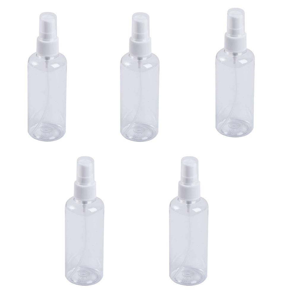 WOIWO 5-Pack 30ml Mini Spray Bottles - Fine Mist Empty Cosmetic Bottles for Travel, Skincare & Haircare | Refillable Lotion Sprayer for Essential Oils, Perfume & Makeup