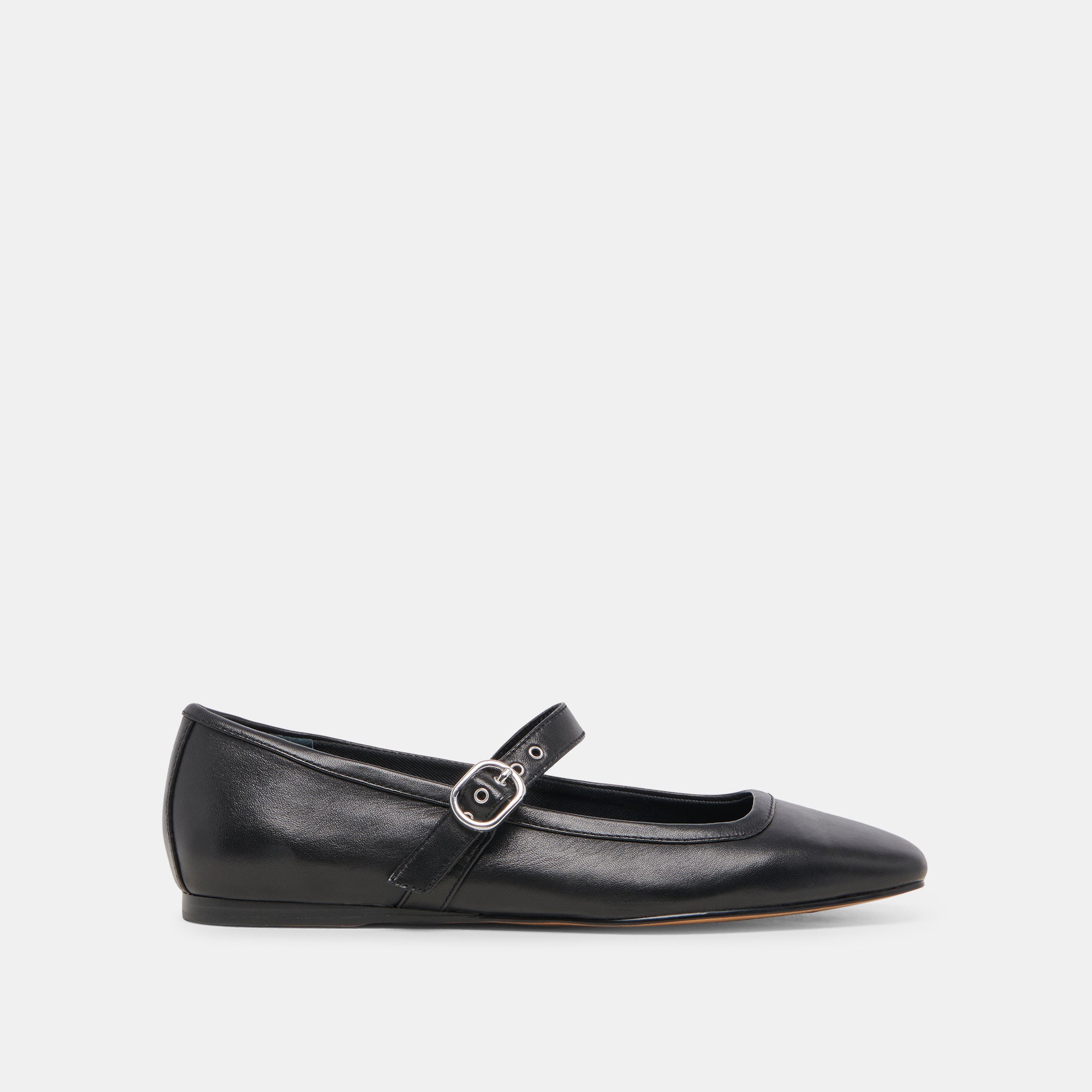 RODNI Women's Black Leather Ballet Flats - Comfortable & Stylish for Work, Travel & Casual Wear
