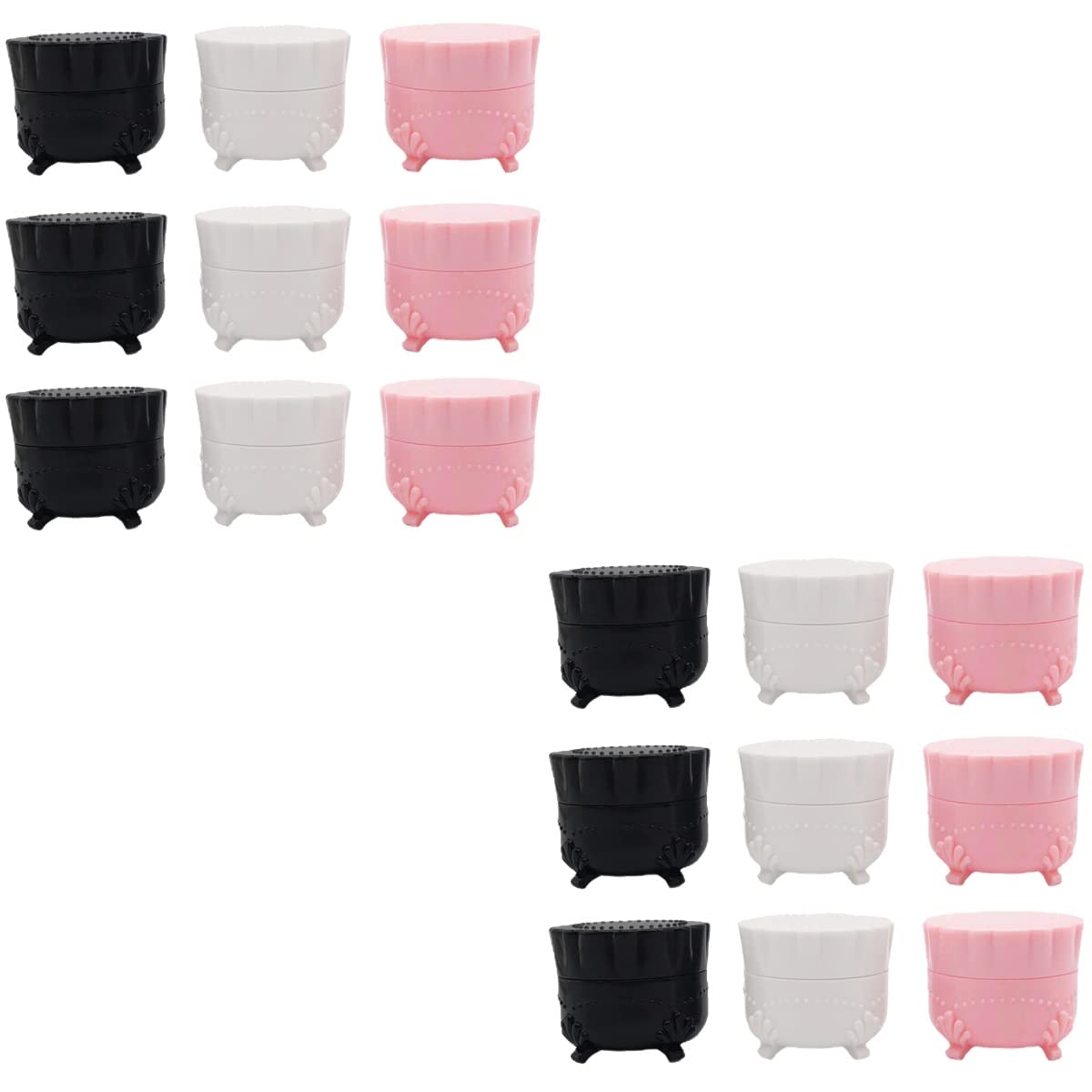 HEALLILY 18-Piece Travel Size Containers Set - Leak-Proof Nail Glue Bottles, Cosmetic Cream Jars & Eyelash Glue Storage - Portable Makeup Organizer for Creams, Lotions & Beauty Products (Assorted Colors) | Perfect for Travel, Salon Professionals & DIY Nail Art