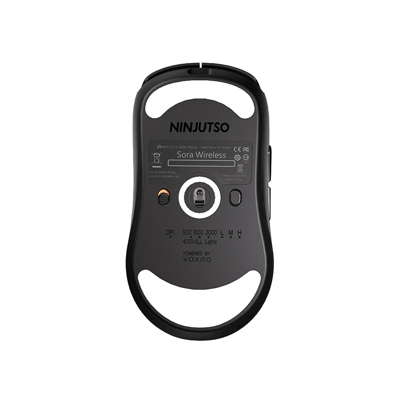 Vaxee x Ninjutso Sora 4K Wireless Gaming Mouse - Ultra Lightweight 49g, 4000Hz Polling Rate, Ergonomic Design for FPS, MOBA, and Esports Gaming