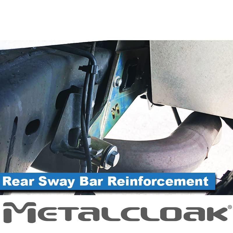 MetalCloak Rear Sway Bar Reinforcement & Repair Bracket for Jeep JT Gladiator - Gold Zinc Finish, Easy DIY Installation, Made in USA | Off-Road & Rock Crawling Upgrade Accessory