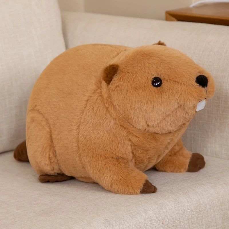 45cm/60cm Cute Beaver Rat Plush Toy - Kawaii Cartoon Animal Stuffed Doll for Kids, Boys & Baby - Perfect Birthday & Christmas Gift for Children's Playtime, Nursery Decor & Cuddling Companion