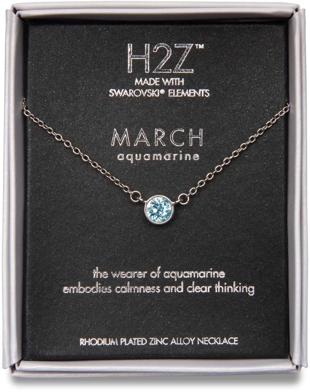 18-Inch Aquamarine Birthstone Necklace for Women - March Birthstone Jewelry Gift for Mom, Wife, Daughter - Perfect for Birthdays, Anniversaries & Special Occasions