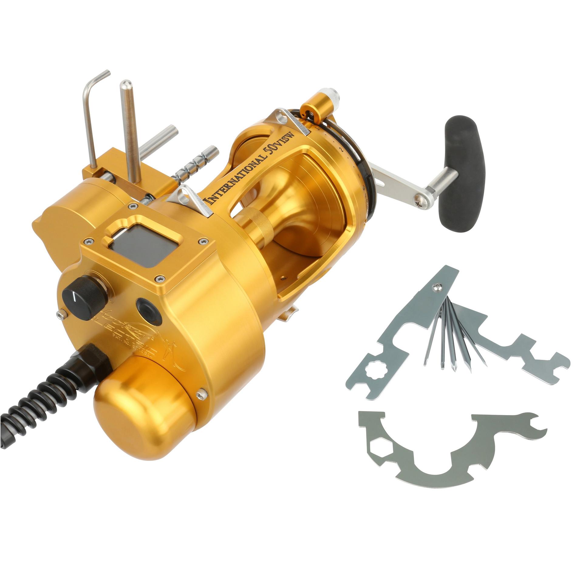 International® VI Autostop Electric Fishing Reel - Saltwater & Freshwater Spinning Reel with Auto-Stop Technology for Bass, Trout, and Catfish Fishing