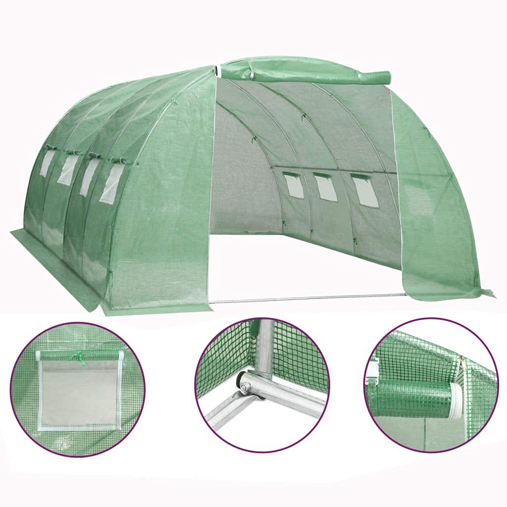 Premium Walk-in Greenhouse Tent - 172.2 ft² Outdoor Plant Gardening Canopy with Roll-Up Doors & Windows (13.1'x13.1'x6.6') | Ideal for Backyard Gardening, Plant Protection & Year-Round Growing | Fast Shipping Available