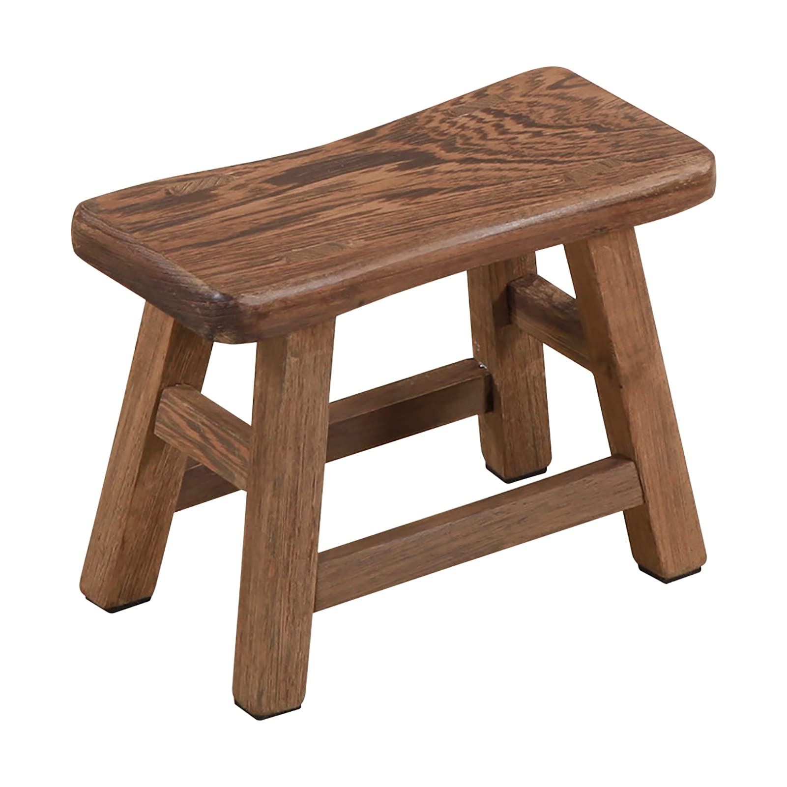 Vintage Wooden Footstool - Portable Step Stool for Kitchen, Living Room & Bedroom - Rustic Home Decor, Plant Stand & Sturdy Footrest - Perfect Gift for Adults & Small Spaces