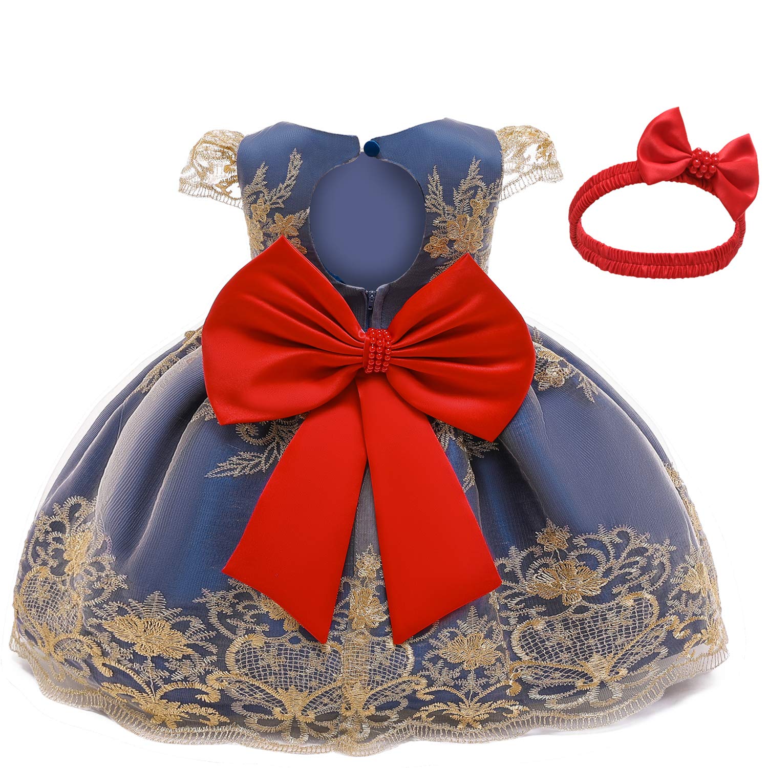 NNJXD Toddler Princess Flower Dress for Baby Girls - Elegant Birthday & Wedding Party Dress with Floral Design | Perfect for Special Occasions, Photo Shoots & Formal Events